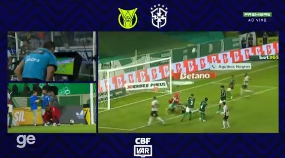 CBF divulga revisão do VAR no pênalti anulado em Palmeiras x Athletico-PR; veja vídeo