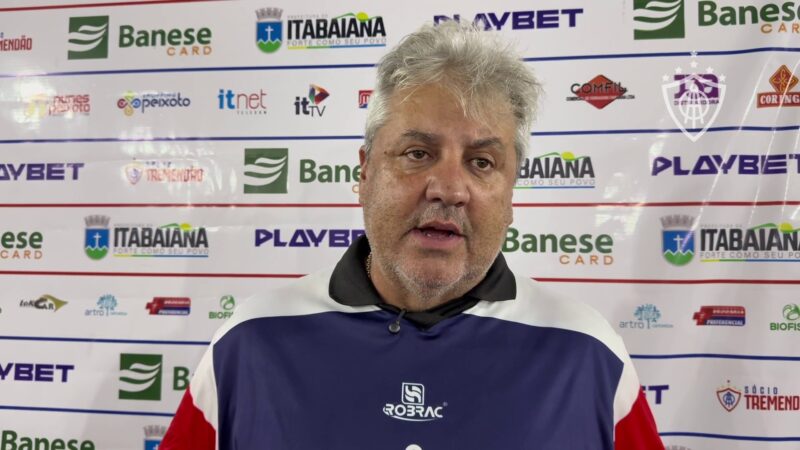 Após derrota por 4 a 1, Kleina diz que Itabaiana “fez um grande jogo” contra o Paysandu