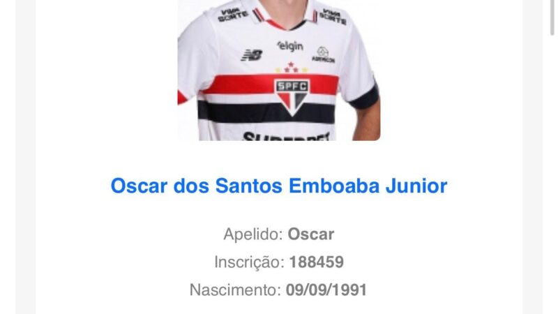 São Paulo e Oscar assinam rescisão de contrato