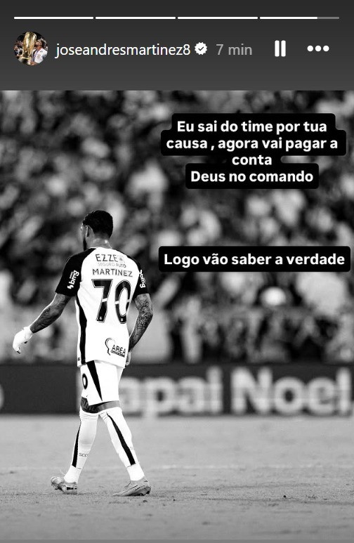 Martínez ataca Dorival, demitido do Corinthians: “Saí do time por tua causa, agora vai pagar a conta”