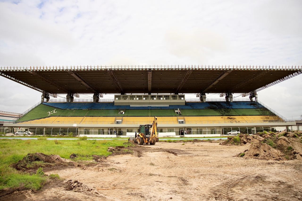 Obras do Estádio Zerão entram na fase da troca de gramado