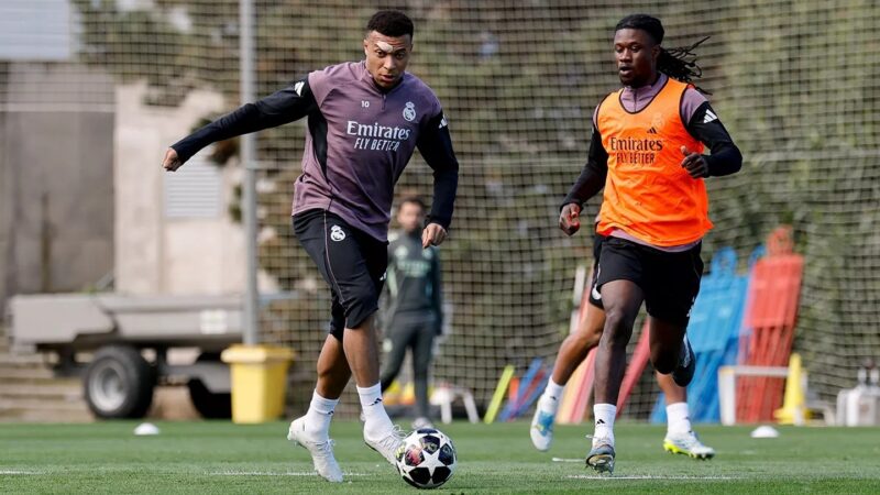 Bayern x Real Madrid: Mbappé volta a treinar após sofrer corte no rosto às vésperas da Champions