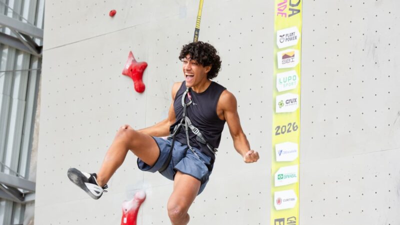 Atleta de Praia Grande supera favorito e conquista Campeonato Brasileiro de Escalada