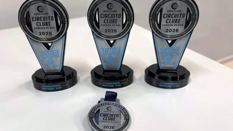 Circuito Clube Corrida de Rua 2026: confira os detalhes do troféu e da medalha desta edição