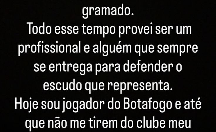 Barboza rebate críticas em meio a negociações de saída do Botafogo: “Meu compromisso não vai mudar”