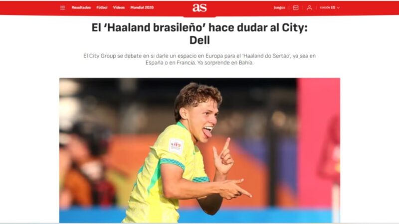 Grupo City estuda levar “Haaland do Sertão”, joia do Bahia, para Europa, diz jornal