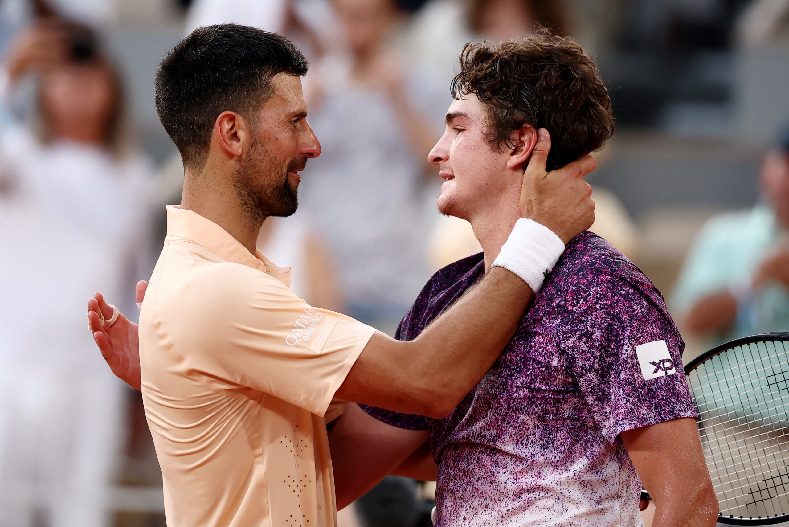 Djokovic publica foto com Fonseca e destaca “batalha épica” e “carreira incrível” do brasileiro