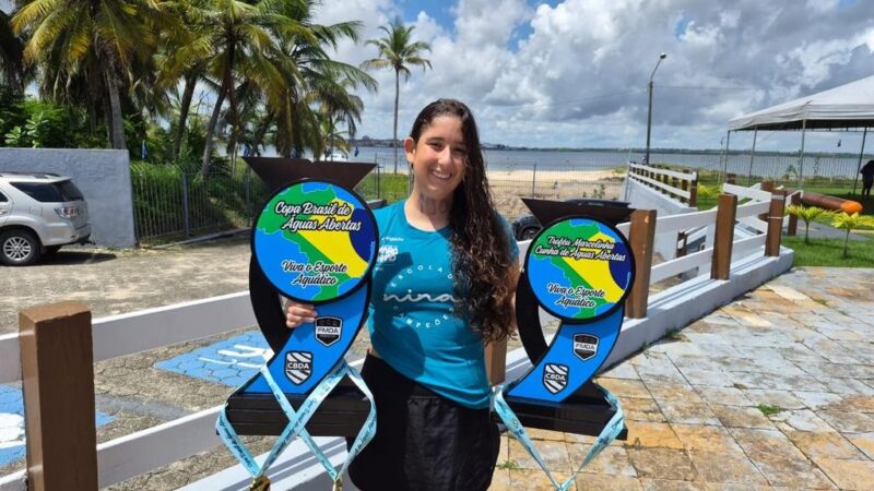 Sofia Duailibe conquista sete medalhas em três campeonatos nacionais de Águas Abertas
