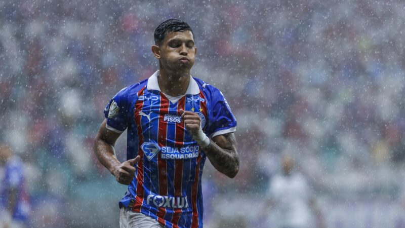 Erick Pulga revela ansiedade por falta de gols, mas se vê evolução no Bahia: “Melhorei 90% do que era”
