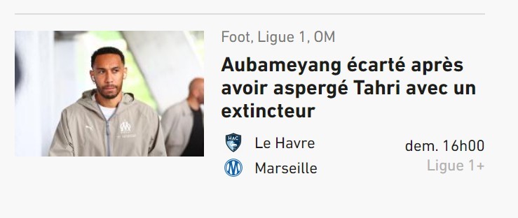 Jornal: Aubameyang é afastado da concentração após atingir colega com extintor em concentração