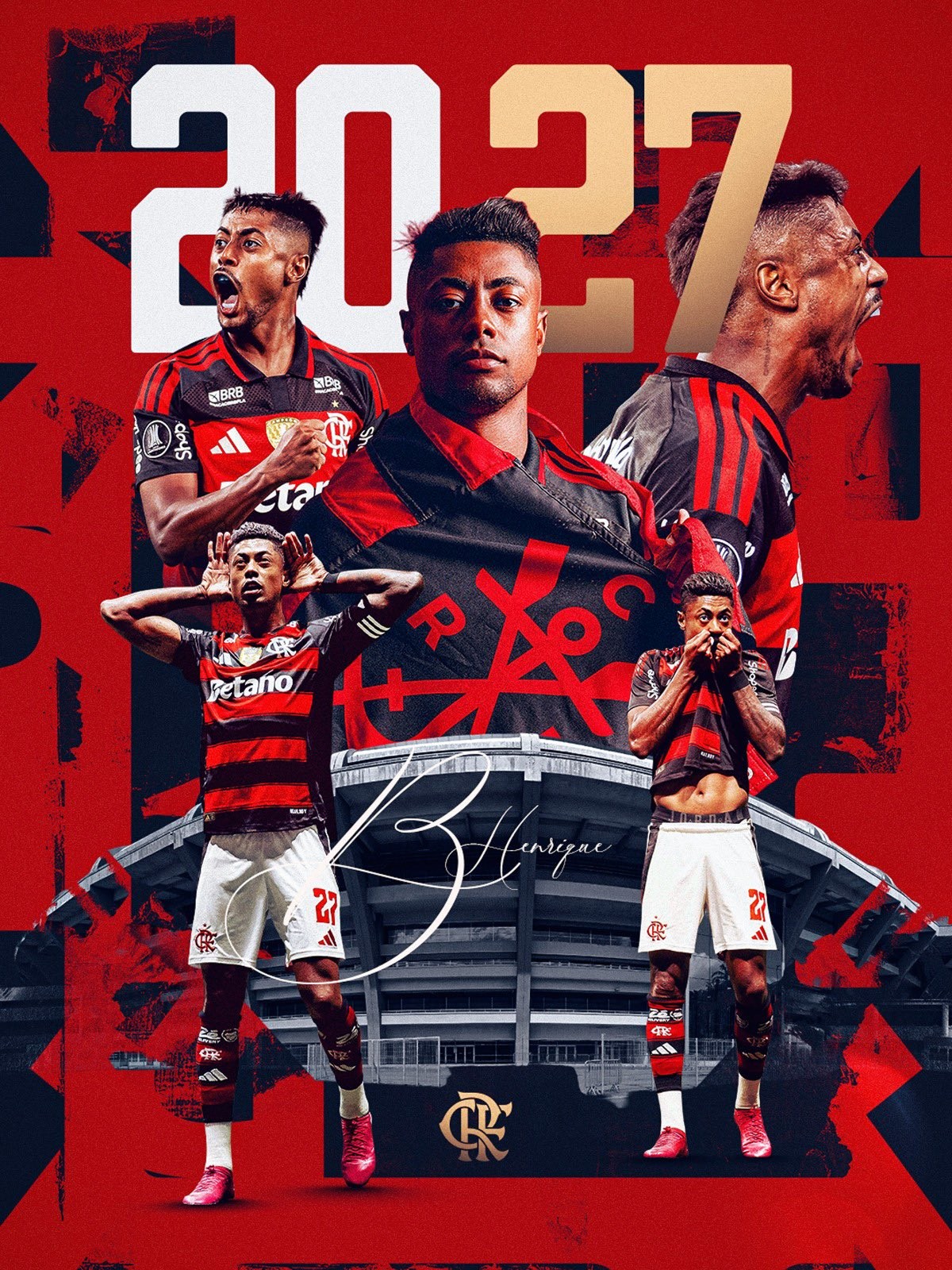 Flamengo anuncia renovação de Bruno Henrique até 2027