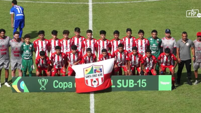 Santa Cruz-AC empata fora de casa e depende apenas de si para avançar na Copa do Brasil Sub-15