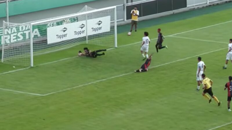 São Francisco goleia Náuas em jogo com ‘gol duvidoso’ e segue 100% no Acreano Sub-20