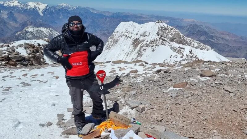 Paraibano tenta escalar maior montanha da Europa em desafio do projeto Sete Cumes