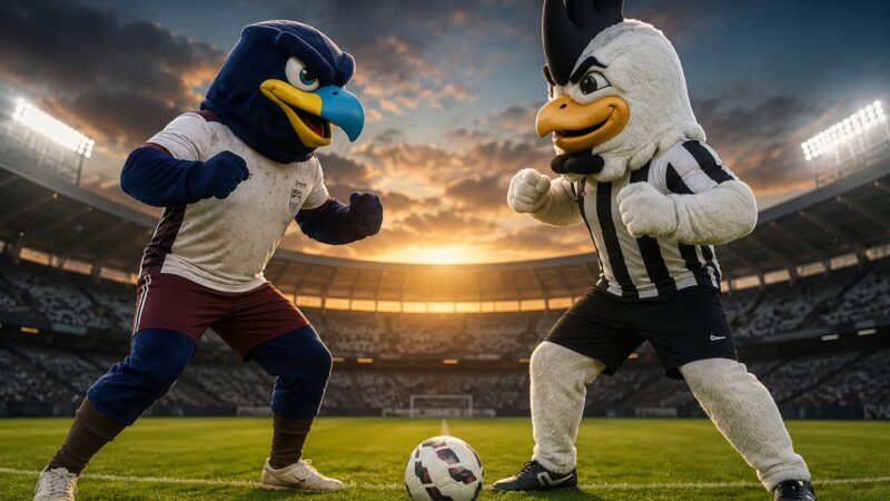Desafio dos mascotes: Serra Branca e Treze protagonizam duelo divertido antes de jogo da Série D