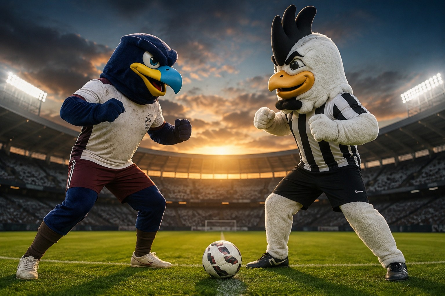 Desafio dos mascotes: Serra Branca e Treze protagonizam duelo divertido antes de jogo da Série D