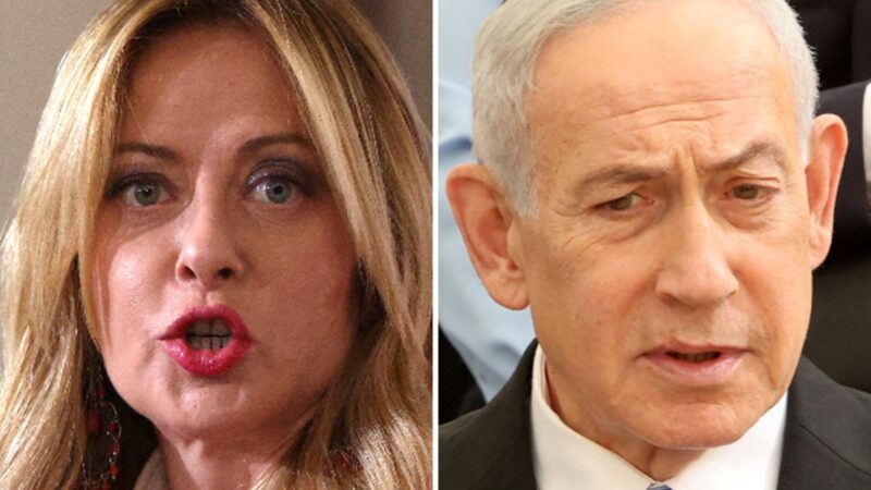 É #FAKE vídeo de Giorgia Meloni se recusando a apertar a mão de Benjamin Netanyahu; cena foi criada com inteligência artificial