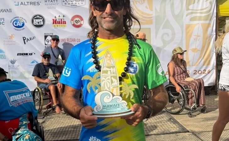 Luciano Nem vence a segunda etapa do Circuito Mundial de Parasurf no Havaí