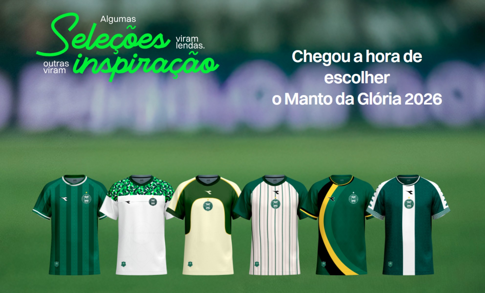 “Manto da Glória”: Coritiba divulga camisas finalistas do concurso; veja modelos