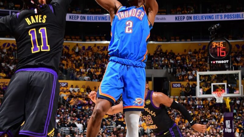 NBA: Thunder vence os Lakers novamente, faz 4 a 0 na série e vai à final da Conferência Oeste