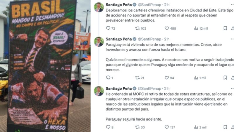Presidente do Paraguai diz ter ordenado a retirada de telões que exibiram montagem de Bolsonaro agredindo jogador paraguaio