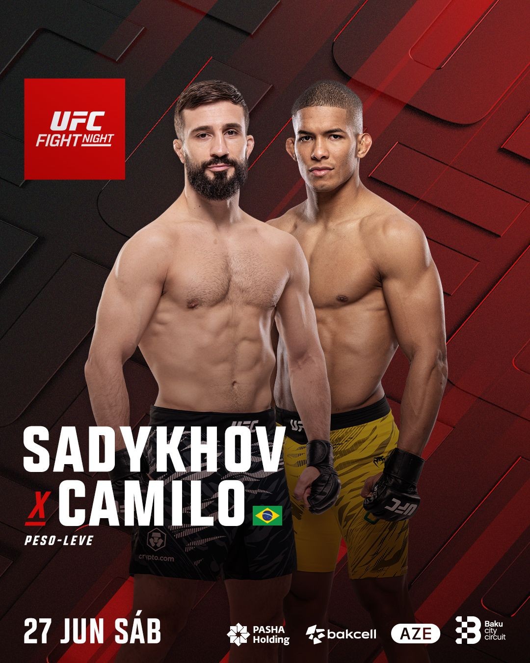 Matheus Camilo tem novo desafio confirmado no UFC: Nazim Sadykhov, em junho, no Azerbaijão