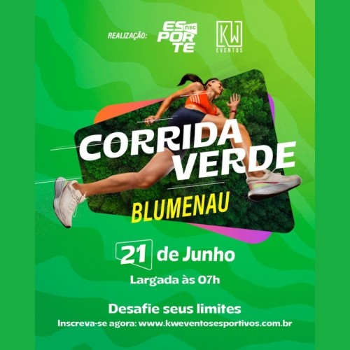 Saiba como se inscrever para a Corrida Verde, em Blumenau