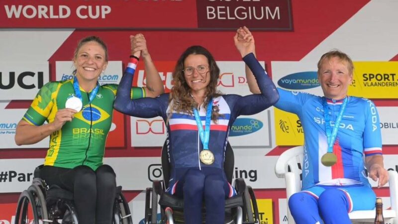 Jéssica Messali conquista três medalhas de prata em etapa da Copa do Mundo de Paraciclismo