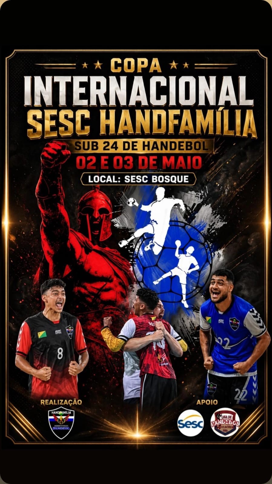 Oito times disputam 1ª Copa Internacional Sesc Handfamília Sub-24 neste fim de semana
