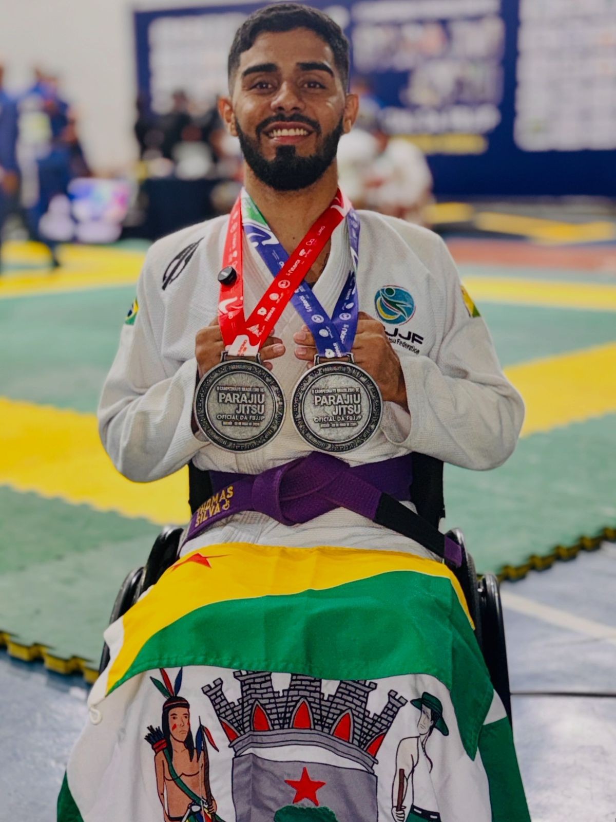 Acreano fatura duas pratas no Brasileiro de Parajiu-jítsu e garante vaga para Mundial na Itália