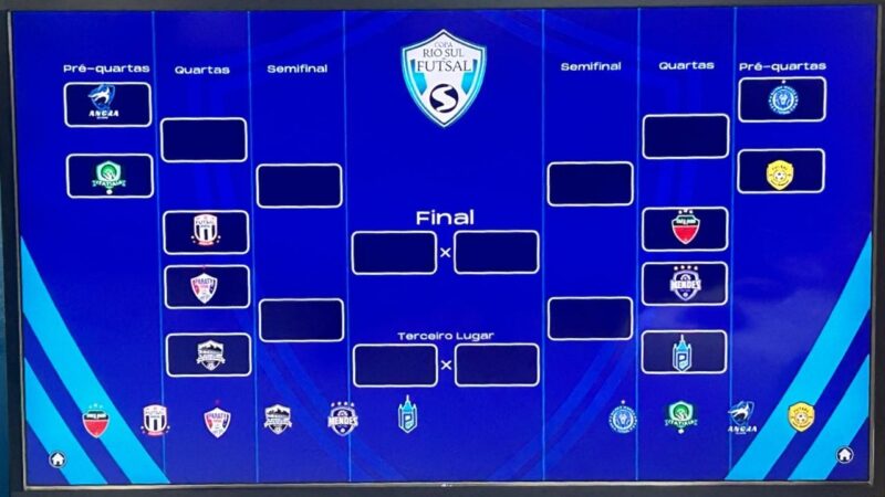 Veja como ficou o chaveamento da segunda fase da Copa Rio Sul de Futsal