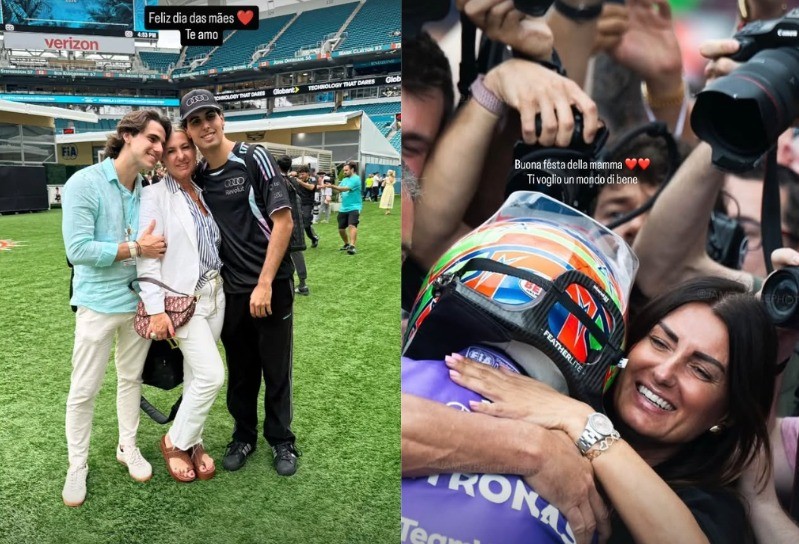 Gabriel Bortoleto e Kimi Antonelli homenageiam suas mães nas redes sociais