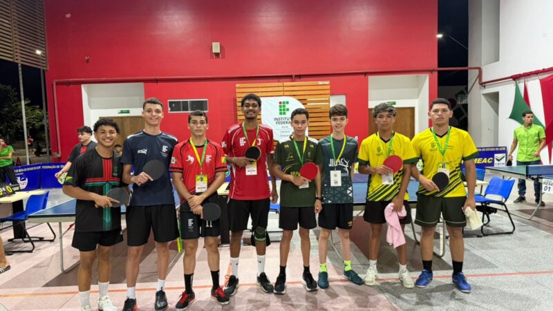 Tênis de Mesa: Abigail Lopes e Kaio Asaf são campeões nos Jogos do Ifac em Tarauacá