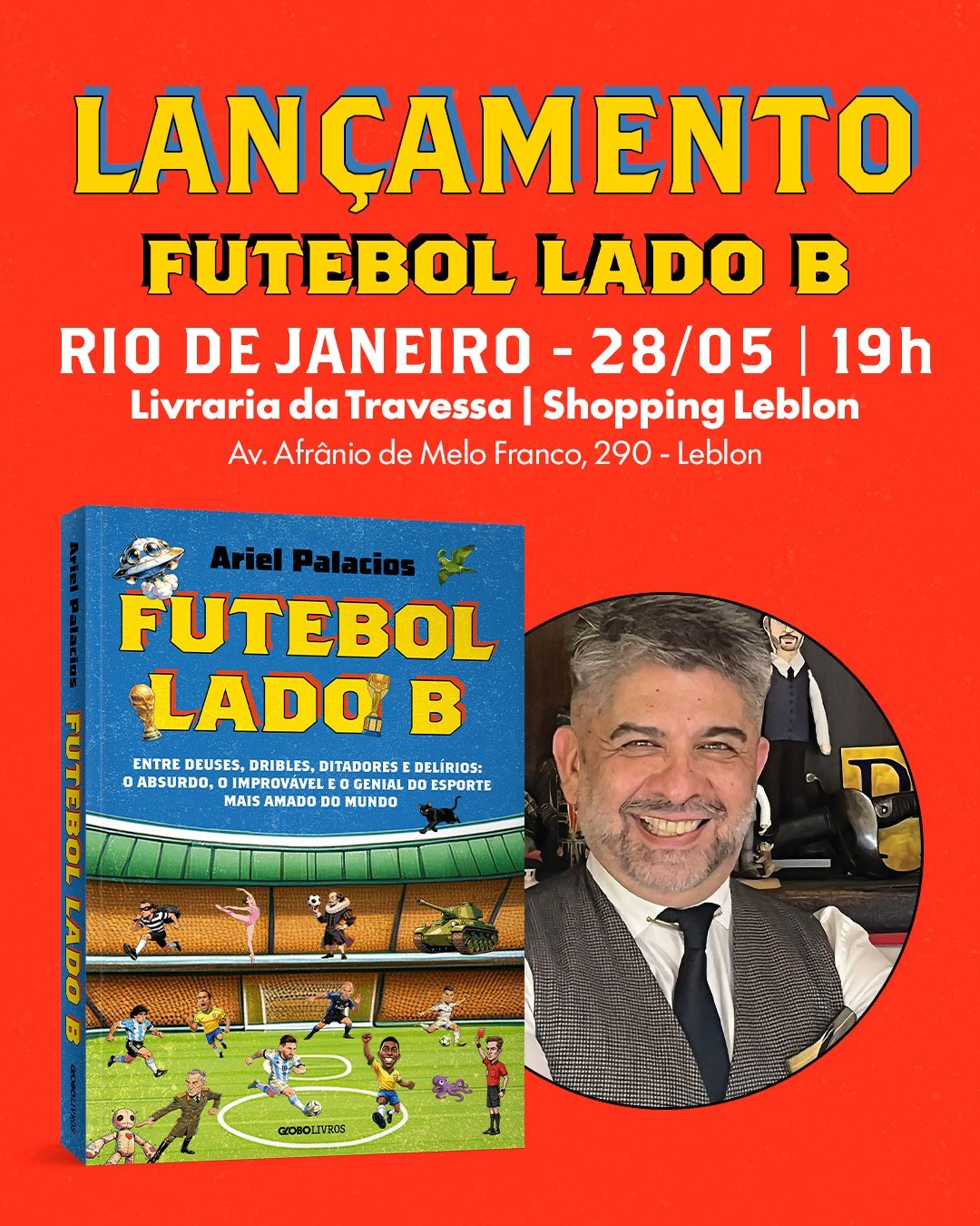 Ariel Palacios lança livro com histórias pouco conhecidas do futebol mundial