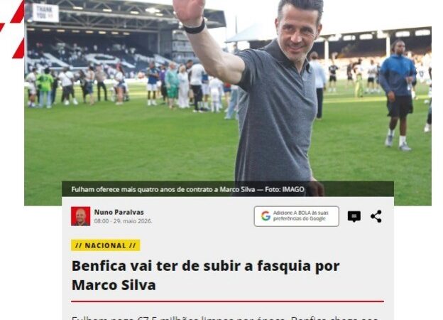Benfica mira Marco Silva para substituir Mourinho, acertado com o Real Madrid, diz jornal