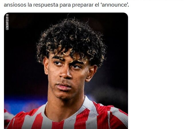 Atlético de Madrid publica proposta falsa Yamal em resposta a assédio do Barça a Álvarez
