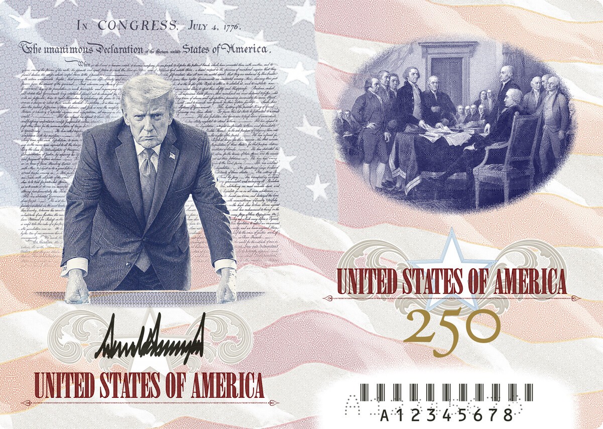 Trump publica imagem de passaporte comemorativo dos EUA com o próprio rosto