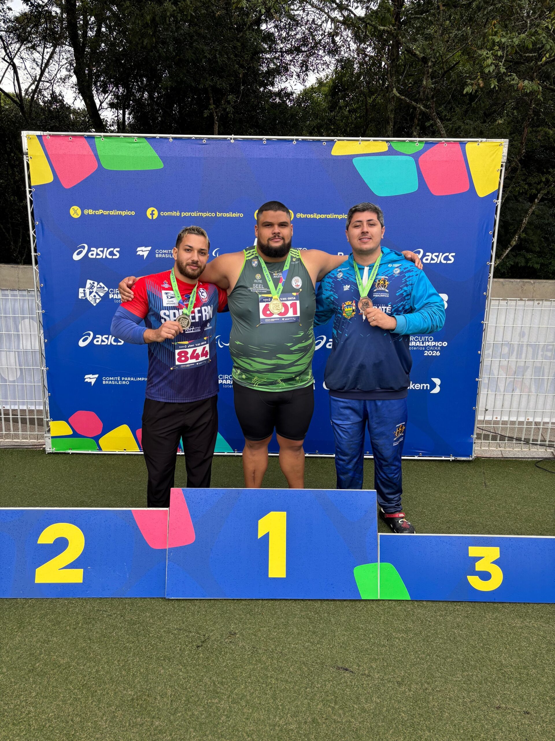 Acre conquista dois ouros e uma prata na 2° etapa do Circuito Paralímpico de Atletismo, em SP
