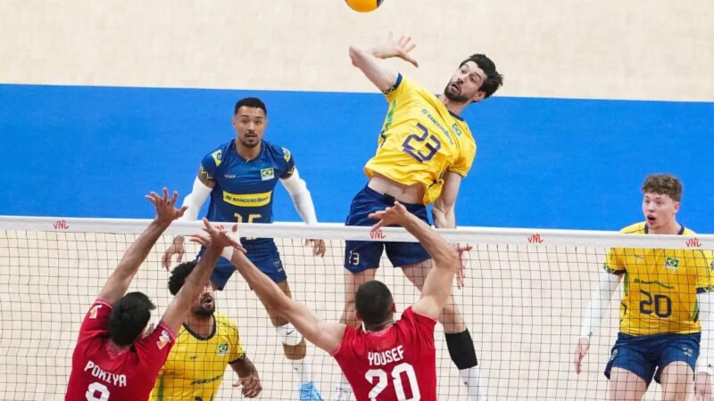 Brasil x Irã na Liga das Nações Masculina de vôlei: onde assistir e horário