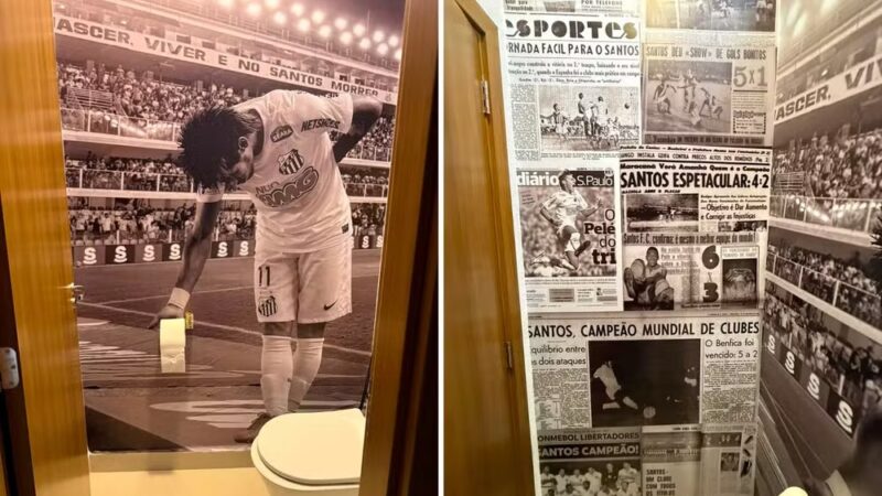 Idolatria por Neymar faz casal criar lavabo em homenagem ao atacante: conheça o “Neyvabo”