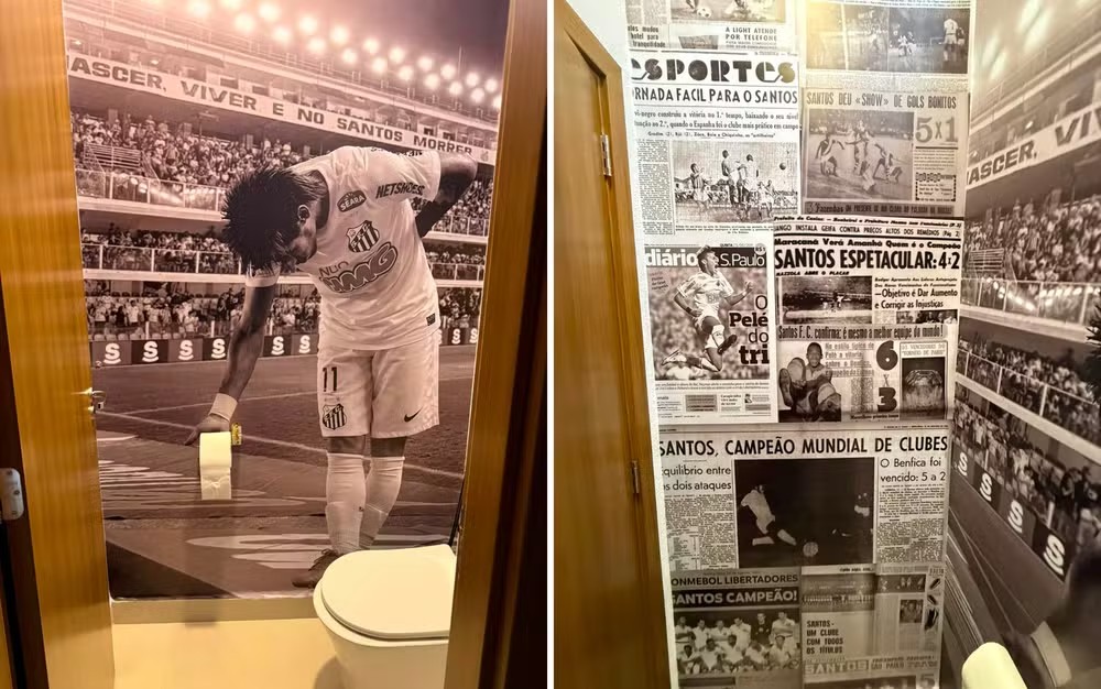 Idolatria por Neymar faz casal criar lavabo em homenagem ao atacante: conheça o “Neyvabo”