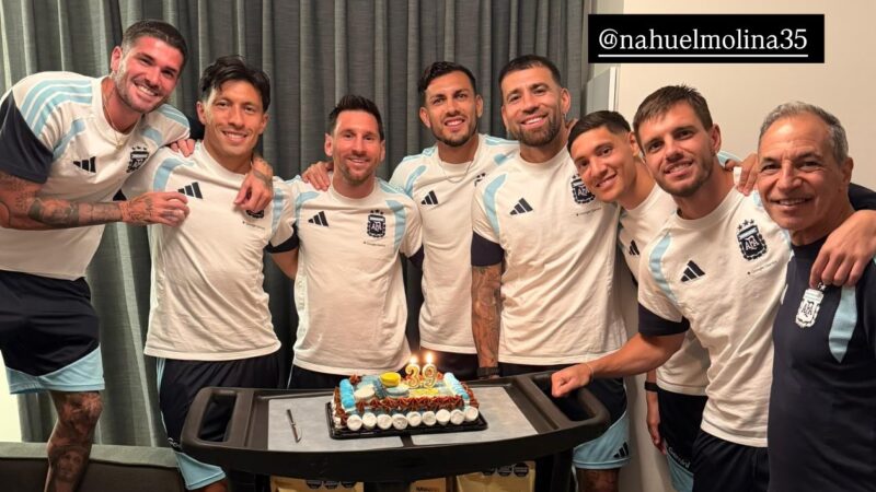 Messi recebe festa surpresa na concentração da Argentina; veja foto