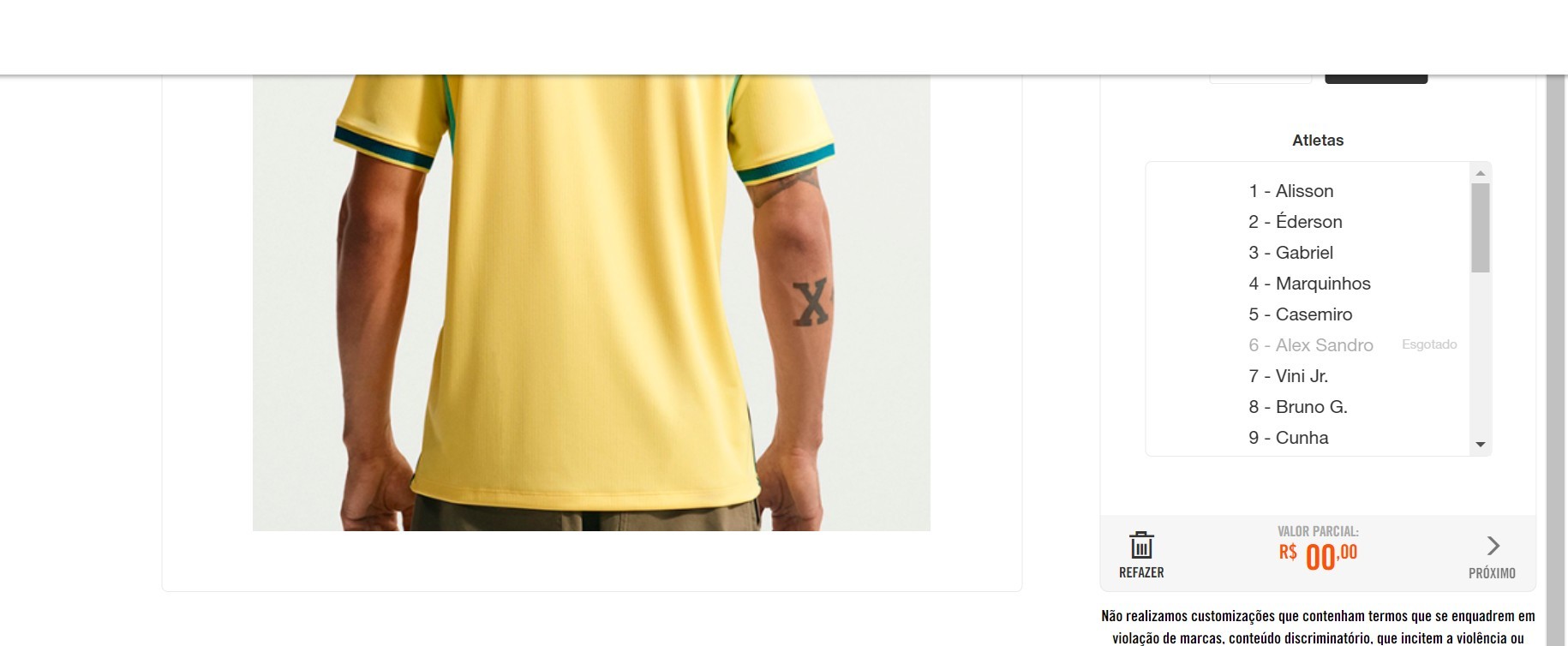 Nem Vini Jr., nem Neymar: trio da Seleção esgota camisas na loja oficial; veja os nomes