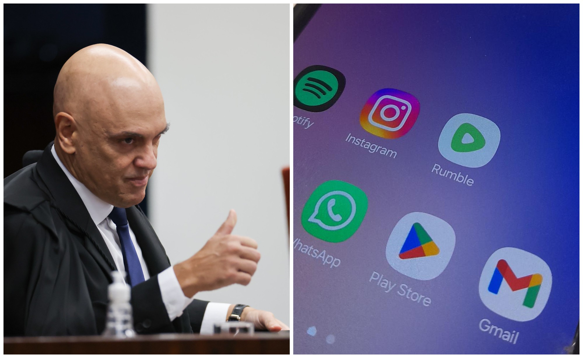 Rumble e Trump Media pedem à Justiça dos EUA julgamento de Moraes à revelia