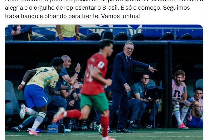 Ancelotti posta após estreia do Brasil: “É só o começo, seguimos olhando para frente”