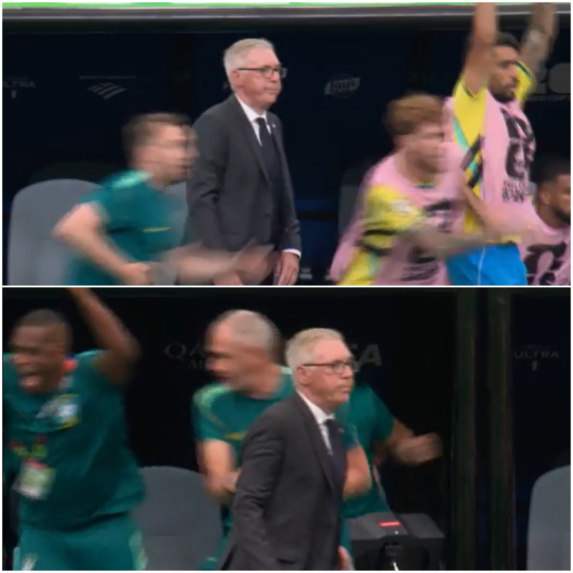 ❄️ no🩸: reação fria de Ancelotti nos dois gols da vitória seleção brasileira viraliza; assista