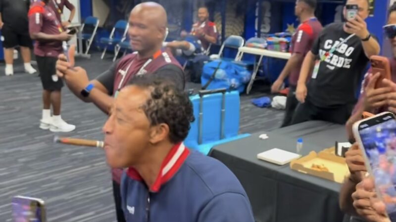 Cabo Verde comemora vaga à segunda fase da Copa do Mundo com dança e charuto no vestiário