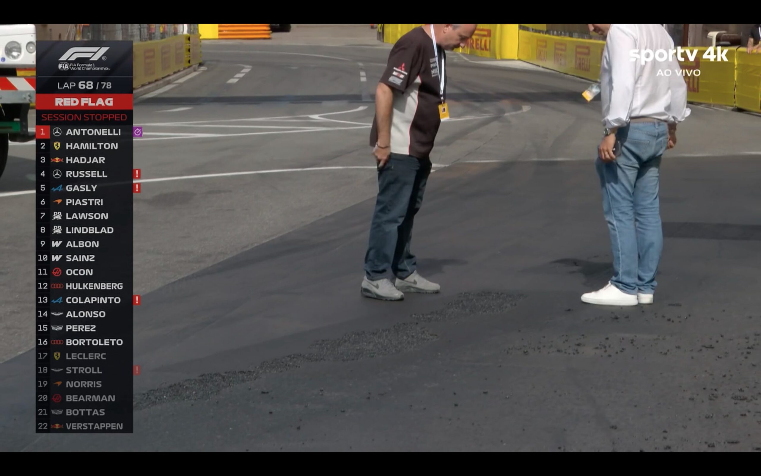F1 paralisa GP de Mônaco para consertar asfalto solto