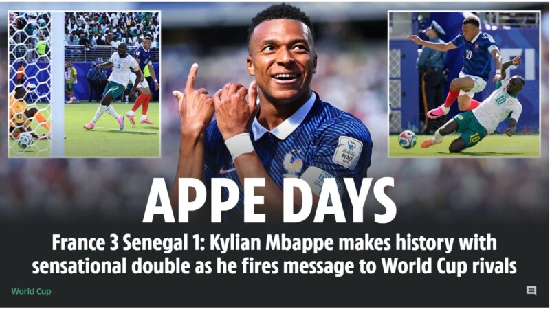 Imprensa internacional repercute atuação de Mbappé na vitória da França: “Magnífico”