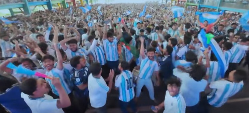 Torcedores da Argentina em Bangladesh vão à loucura com hat-trick de Messi; vídeo